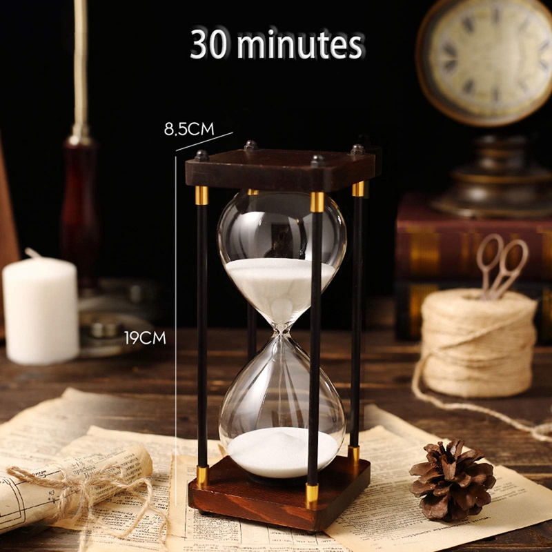 Zandloper Timer 30 Minuut Decoratieve Houten Zandloper Zandloper Timer Klok Woondecoratie