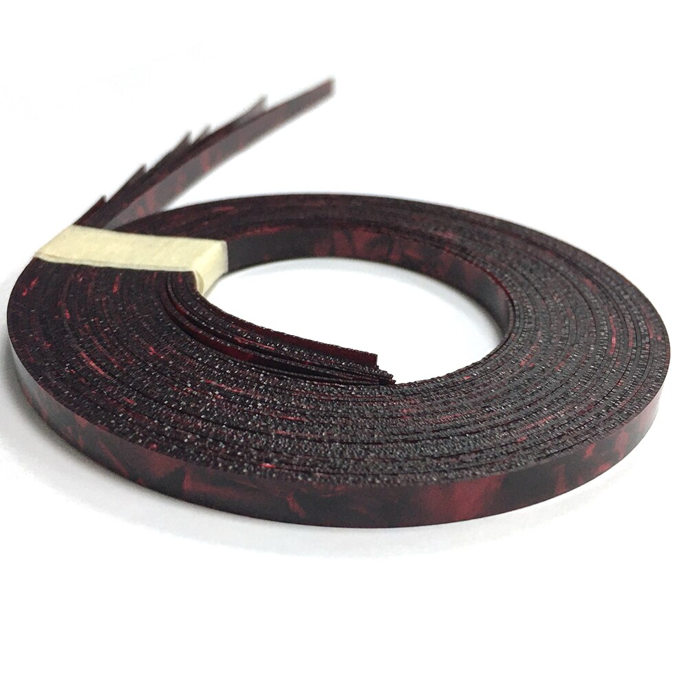 10pcs/lot 5mm x 1000mm Celluloid Strips Guitar Binding Purfling Edging Multi Colors: Red Pearl