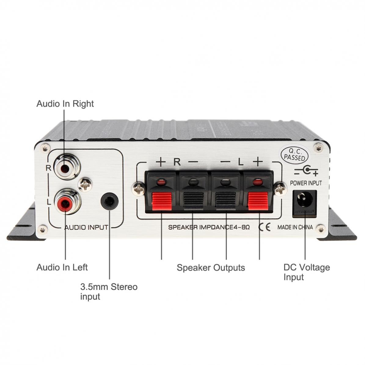 Auto Versterkers Mini 700W Hi-Fi 12V Stereo Versterker MP3 Motorfiets Auto Amp Stereo Versterker