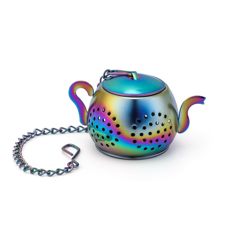 Infusore per tè filtro a forma di teiera in acciaio inossidabile Set da tè filtro strumento per la preparazione del tè filtro in acciaio inossidabile accessorio per utensili da cucina: F