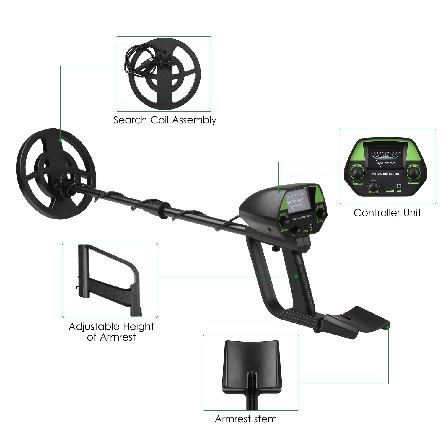 GTX5030 Underground Metal Detector Metal Finder Gold Detector Treasure Hunter Gold Digger Portable Gold Detection