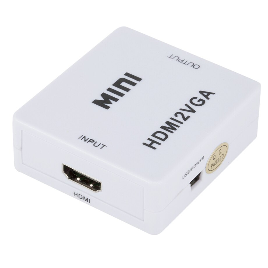 Pzzpss hdmi-kompatibel til vga-adapter hdmi 2 vga-konverter digital analog  hd 1080p til pc bærbar tablet-skærm hdmi til vga