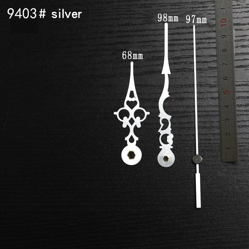 12888 Young Town 6mm Sweep screw axis Quartz Clock Movement with 9403#Silver hands DIY Wall Clock Accessory Kits