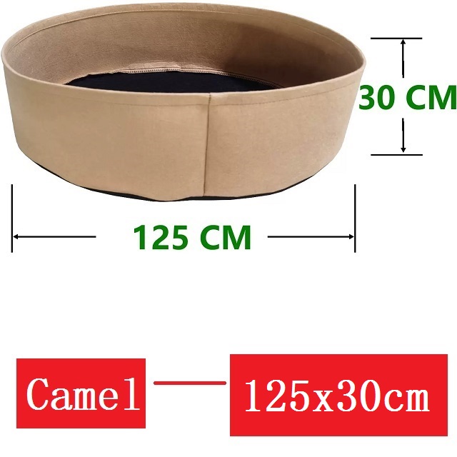 Round Garden Bed, Deep Soil Planting Container Grow Bags Durable Felt Fabric Planter Pot for Plants,Vegetables,Flowers, Herbs: Blue