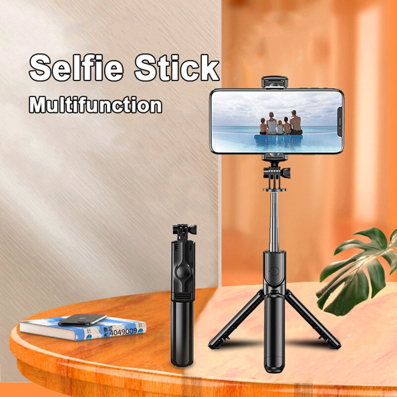 2022 Wireless Selfie Stick Bluetooth Mini Tripod Extendable Monopod With Remote shutter For IOS Android Smart phone Camera