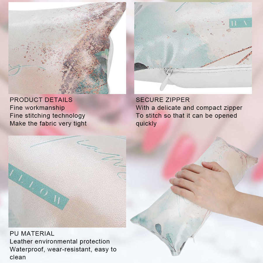PU Leather Detachable Nail Art Pillow Washable Hand Pillow Cushion Manicure Hand Rest Cushion Waterproof Manicure Table Mat