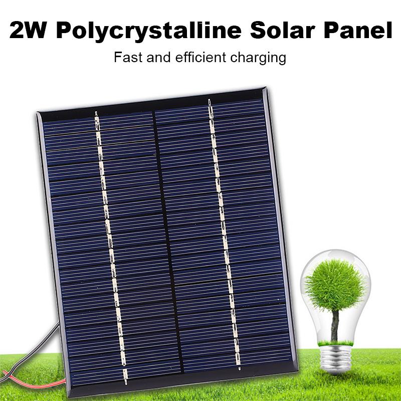 Solar Panel Solar Power Charger USB 6V Energy Saving Mini Polycrystalline 2W 110×136×3.0MM Module DIY