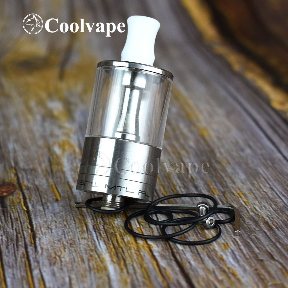 coolvape Dvarw MTL FL 24 rta 24mm diamater Single Coil Airflow Tank Rebuildable 316ss atomizer rta with 510 mtl drip tip: S6ml