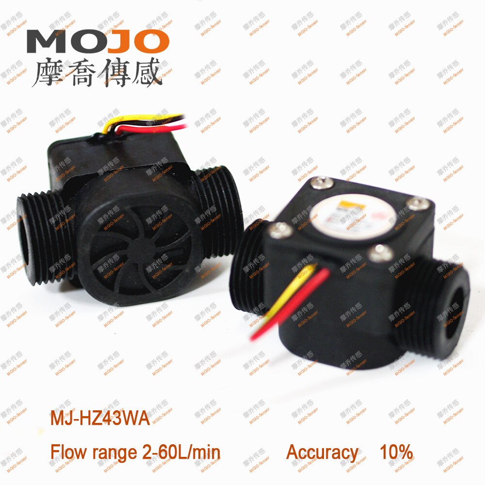 MJ-HZ43WA DC4.5-18V G3/4'' 2-60L/min range water drinking machine liquid control sensor flow meter