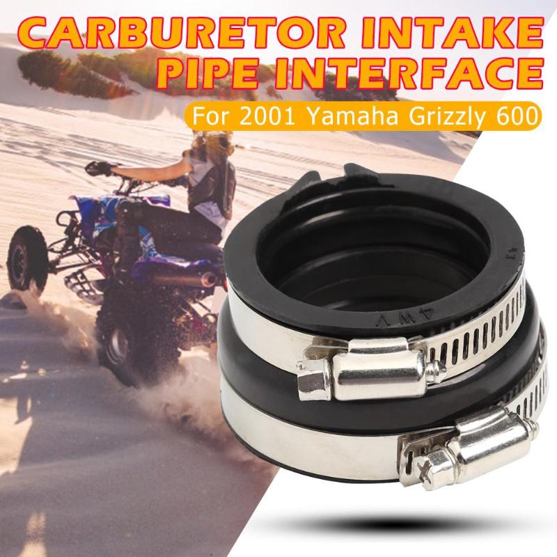 Motorcykel gummi + metal karburator indsugningsmanifold fælles bagagerum holder til yamaha grizzly 600 sort