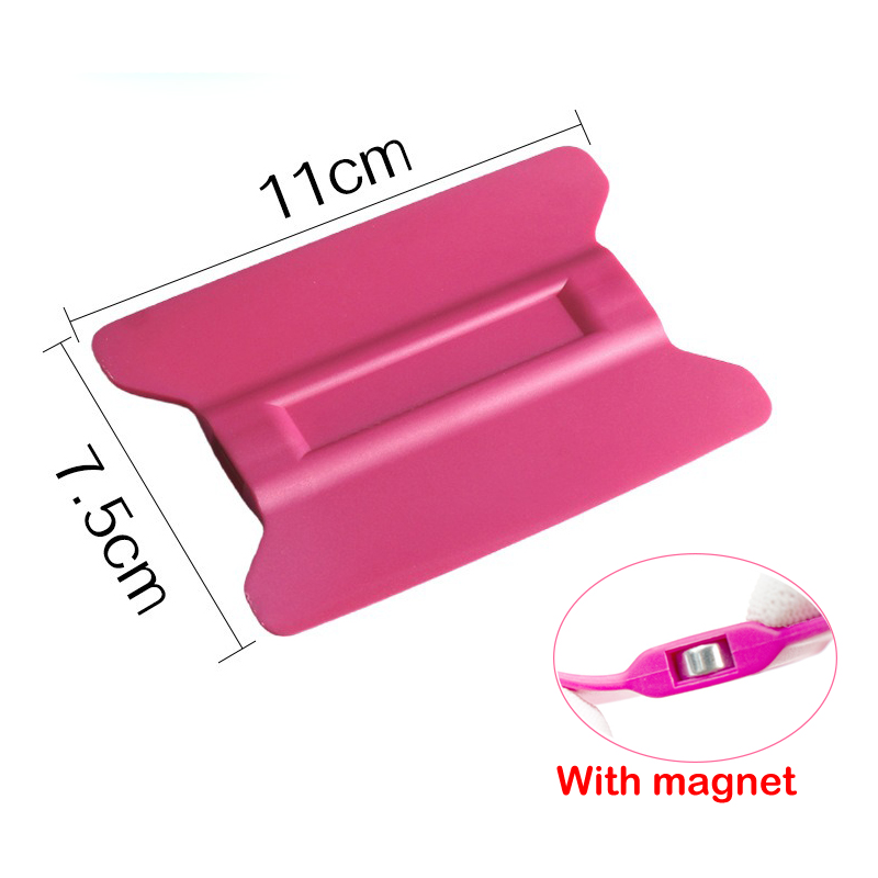 ALIWRAP-Herramienta de película para teñir ventanas, escobilla de escurridor de vinilo magnética, raspador de vinilo sin arañazos, herramientas de envoltura de coche, aplicador, accesorios para automóviles: Rosa