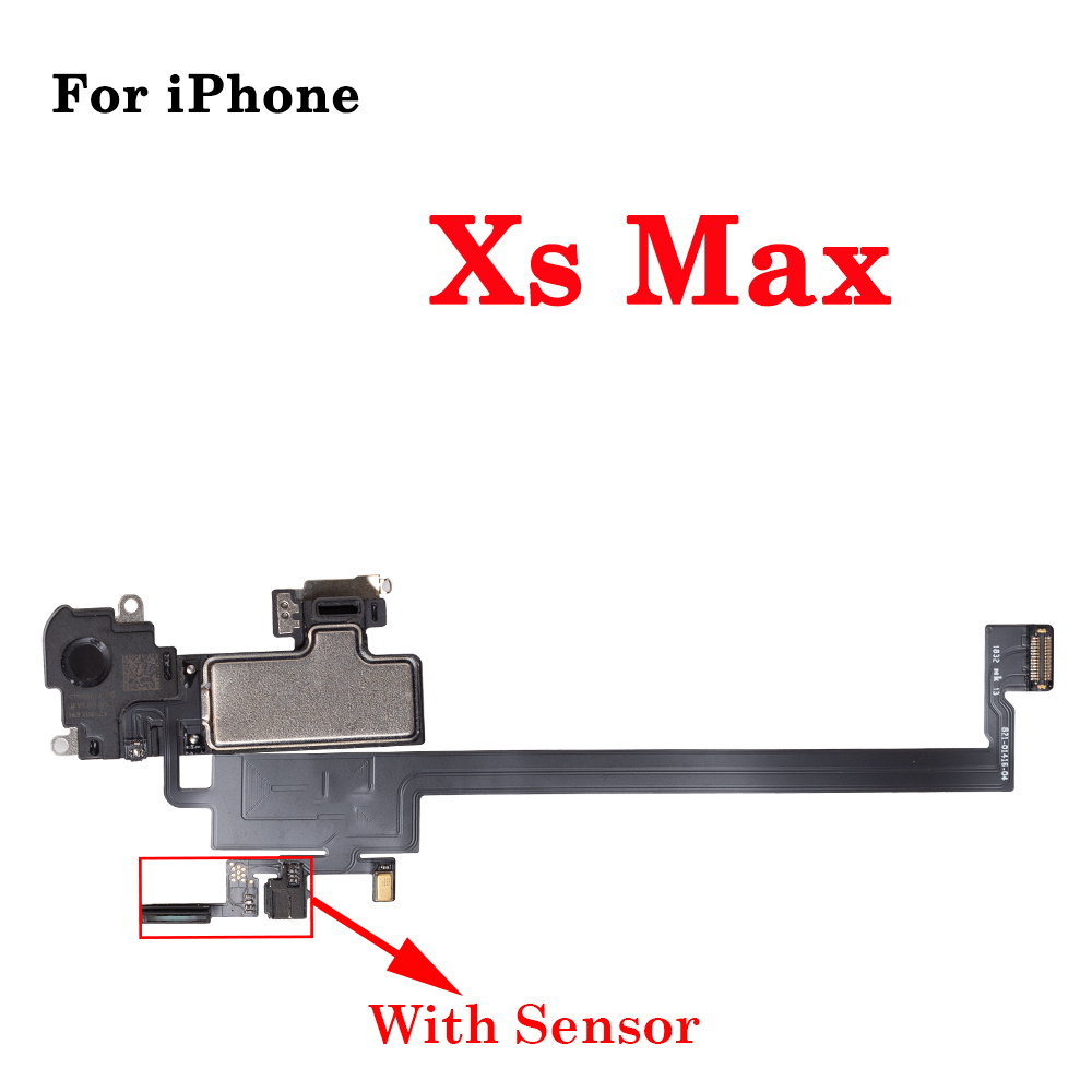 1 szt. słuchawka z czujnikiem światła zbliżeniowego Flex Cable do iPhone X XR XS MAX 11 12 Pro max Mini głośnik douszny Części zamienne: Black