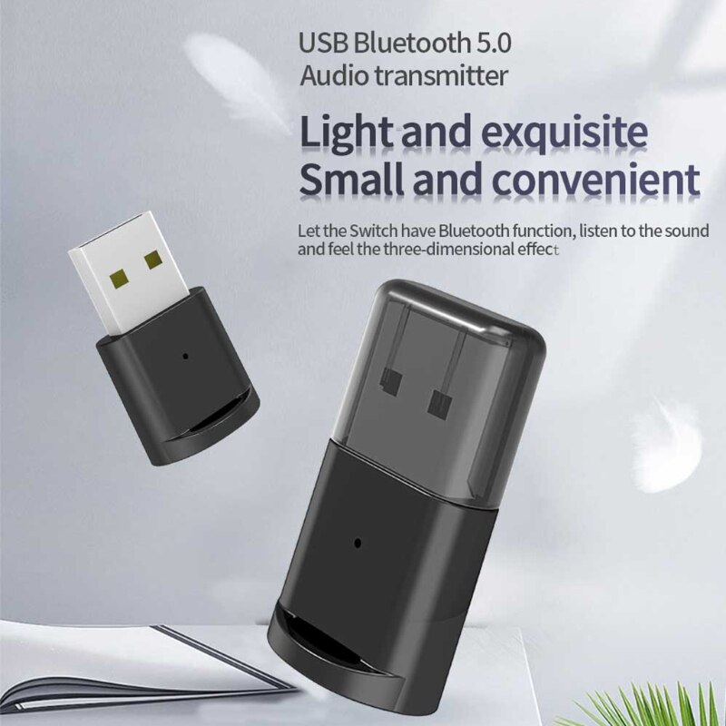 Long Range Bluetooth 5.0 USB Adapter for PC Laptop Superior Sound Wireless Dongle for Headphones Speakers