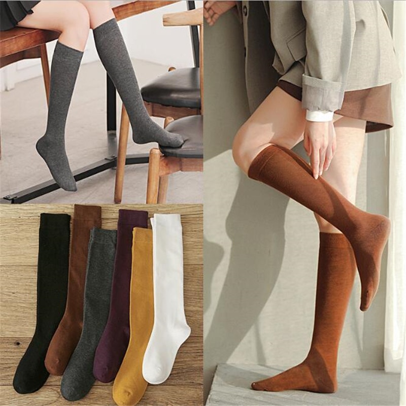 GREENYU Brand Model Cotton Women Socks Stockings Warm Thigh High Over the Knee Socks Long Cotton Sweat-absorbing Stockings