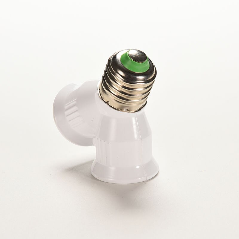 Hvit lampe pære sokkel  e27 lamper holder omformer pære belysning 1 til 2 splitter tilpasse omformer  e27 ledet halogen lys 1 stk