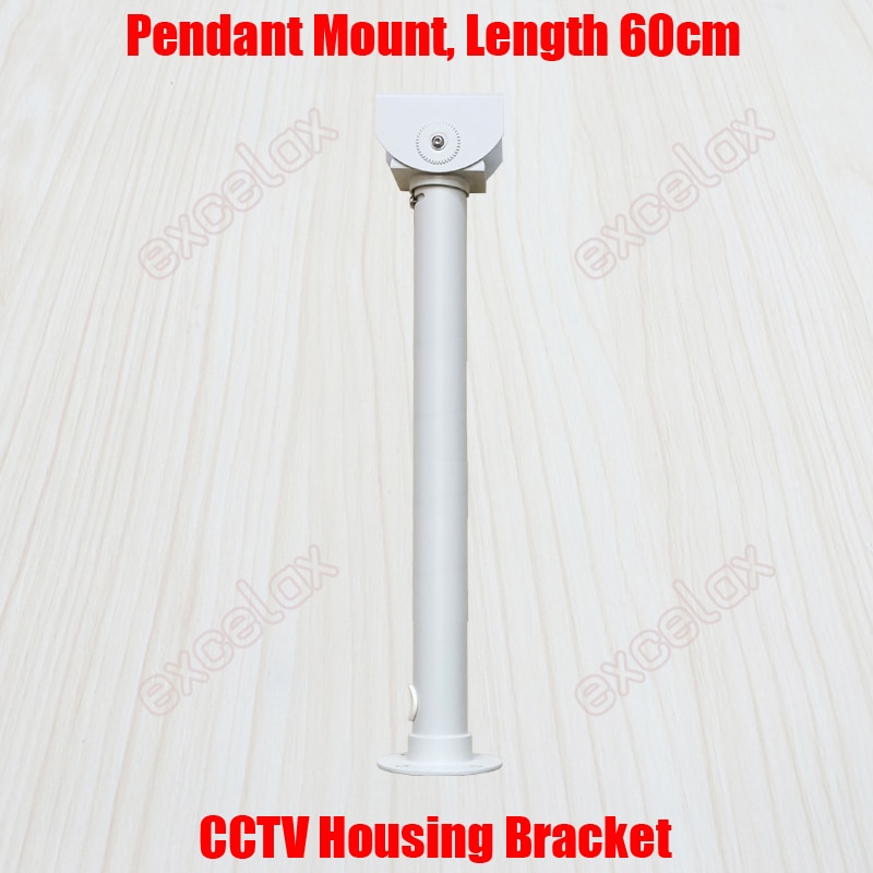 60cm Pendant Mount CCTV Housing Bracket Cable Protection Security Camera Aluminum Alloy Indoor Outdoor Ceiling Stand Support