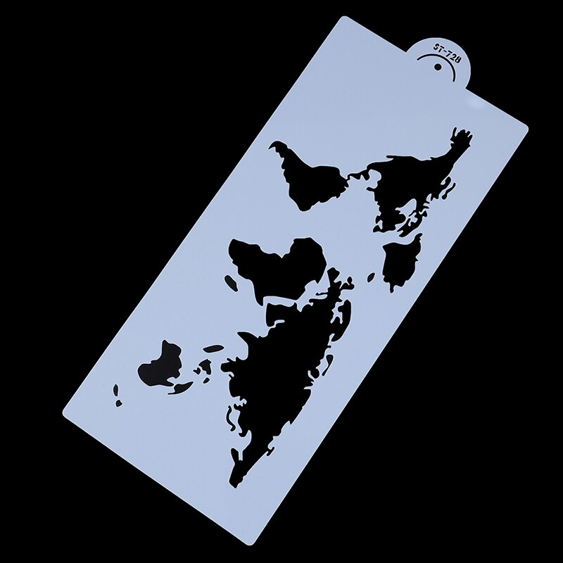 Bakeware World Map Cake Stencil Plastic Cake Border Stencils DIY Drawing Lace Template Cake Mold Cake Decorating Tool