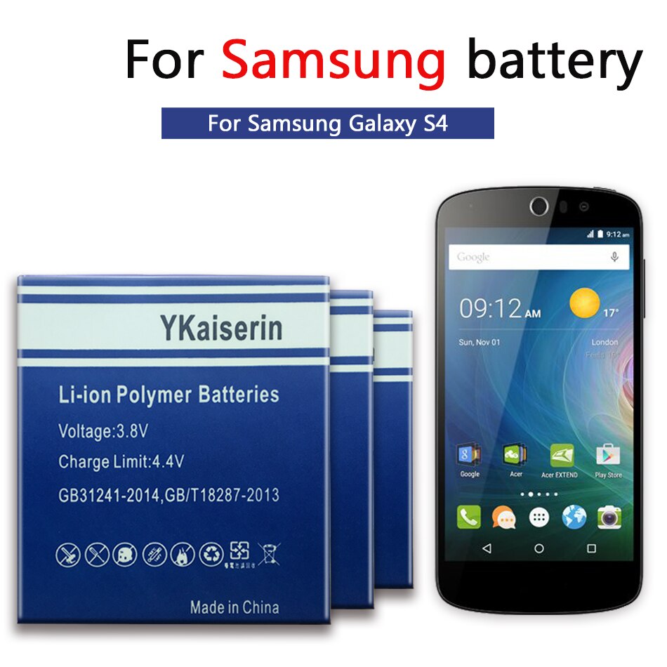 Reemplazo de la batería de Samsung para Galaxy S4 I9500 I959 I9502 I9508 GT-I9505 de B600BC B600BE B600BU 6800mAh
