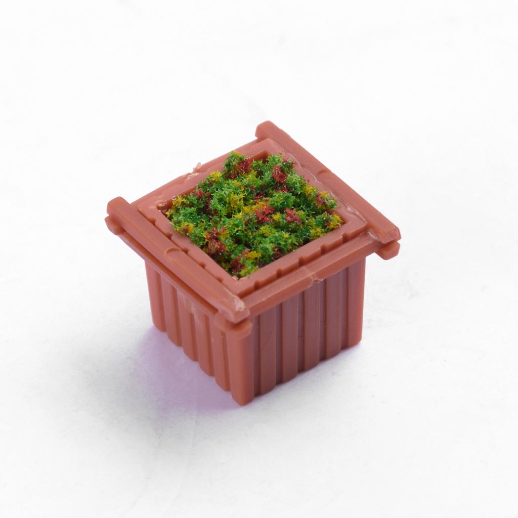 5 stück Kunststoff Platz Pflanzen Miniatur Landschaft für Gebühr Garten 1/150 Puppenhaus Dekoration