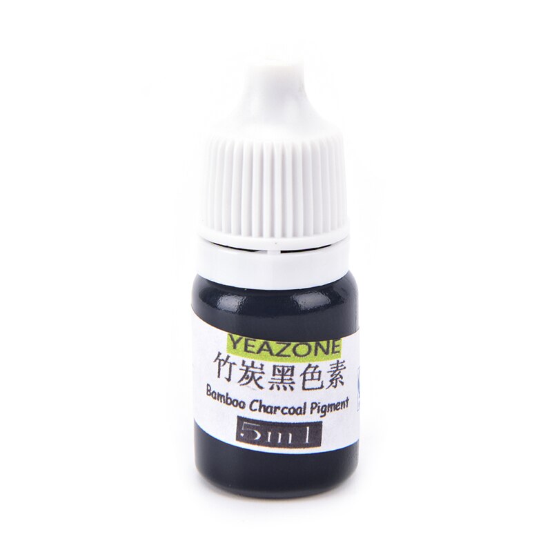 5ml pigment håndlavede sæbefarvestof pigmenter håndlavede sæbebasefarver flydende pigment 8 farver farvestof værktøjssæt materialer: Sort