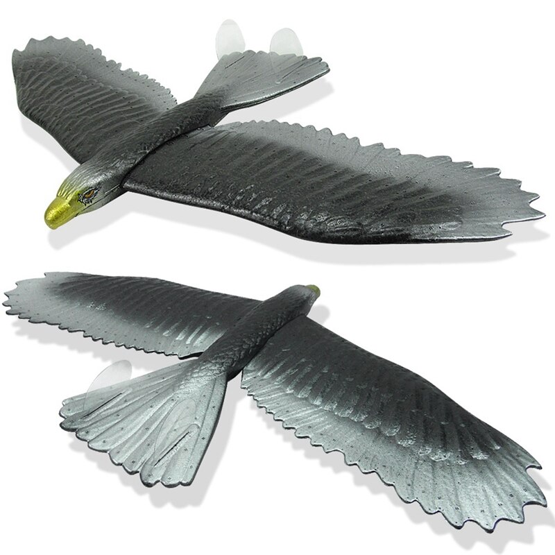 2 PCS Foam Hand Thrower Throws Eagle Eagle Glider & 2 PCS Airplane Hand Launch Thg Airplane Toy