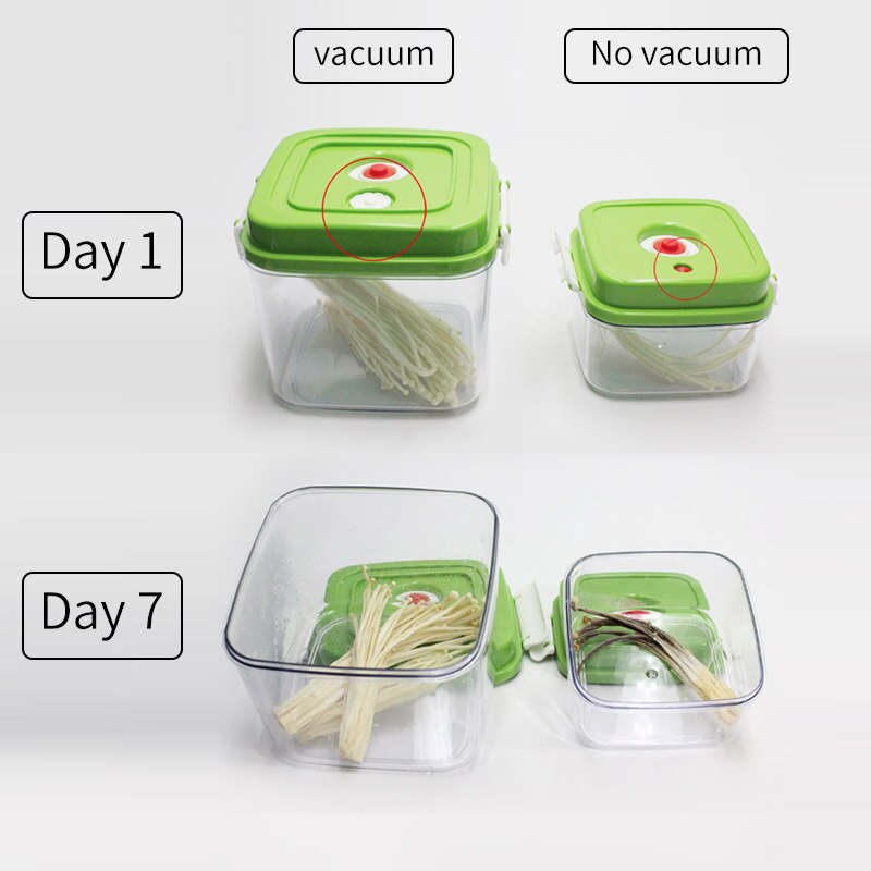 Food Vacuum Container Square Plastic Large Capacity Storage Box Vacuum Sealing Machine 500ML 1400ML 3000ML