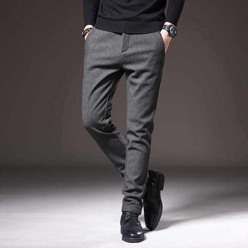 Herfst En Winter Casual Heren Broek Slim Fit Comfortabele Taille Strakke Mouw Mode Veelzijdige Broek