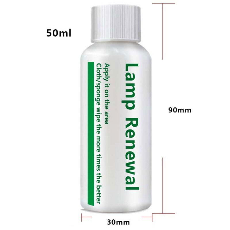 Hydrophobic coating Liquid Car Headlight Lamp Repairing Retreading Agent Lighting Polish Auto Len Restoration: 50ml