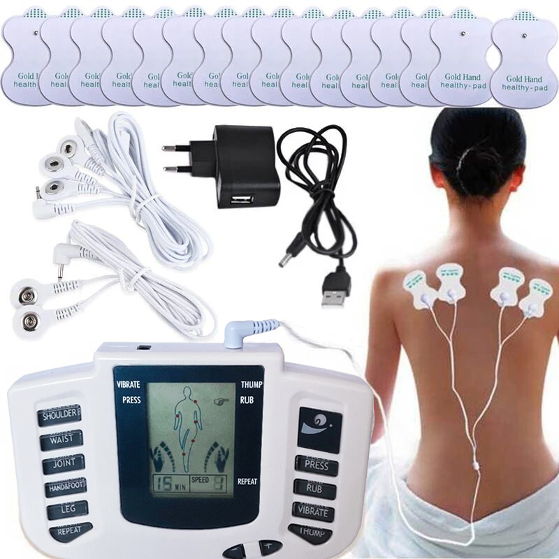 Russian Version Health Care Full Body Neck Massager Back Foot Muscle Pain Relief Therapy Slimming Massage Relaxing Tens 16 P