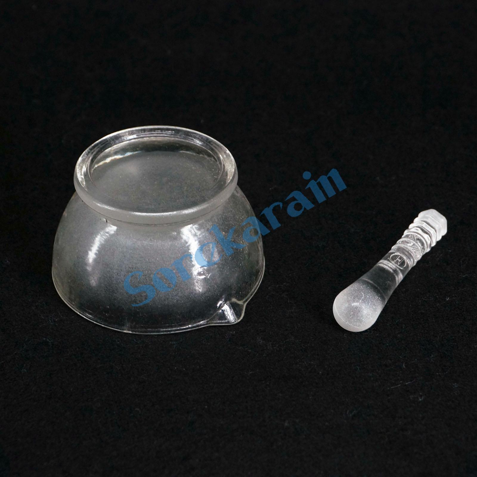 90mm Inner Diameter Apothecary Solid Glass Pestle and Mortars Bowl Set Grinding Mill Tool