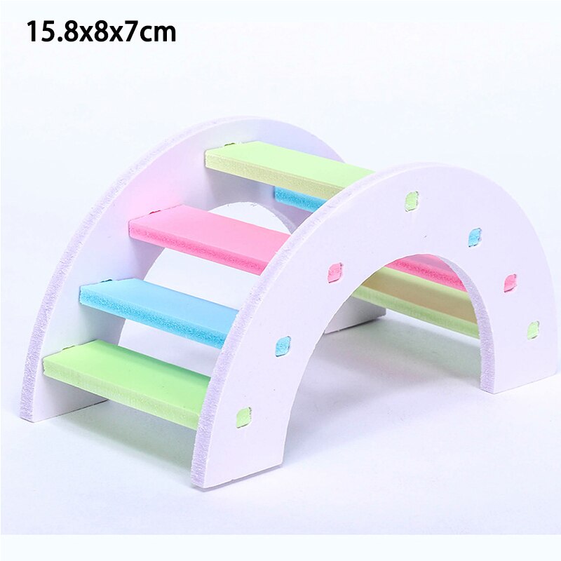 Niche de Hamster de luxe, maison de couchage, écureuil hérisson Chinchilla cochon d&#39;inde maison de jeu bricolage petits animaux Cage produits: Rainbow-2