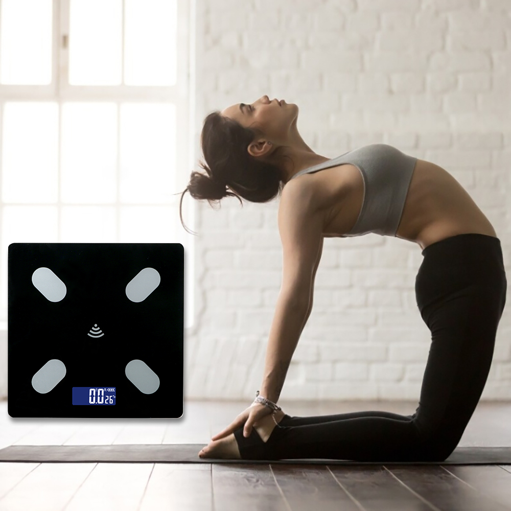 Lcd digital skærm husholdningsvægt smart bmi fedtvægt usb opladning intelligent bluetooth app android ios