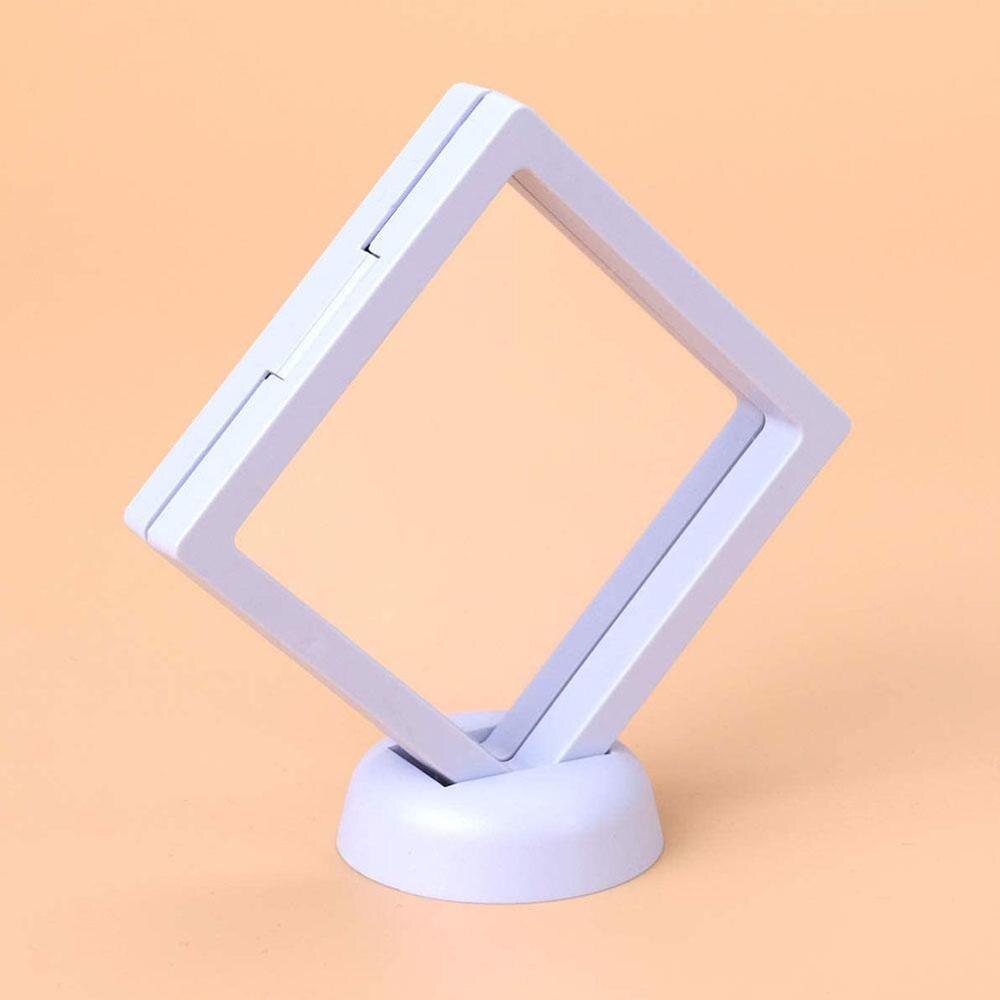 Storage Black White Coin Box Jewelry Display Show Case Cases For Wedding Albums Frame Holder Square Displays 3D Flo H5B7