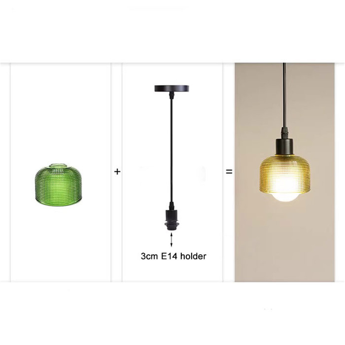 Clear Frost 30mm opening E14 Glass Lamp Shades Replacement,Green Amber 3cm Hole Glass Lampshade Cover for E12 Candle Wall Lights