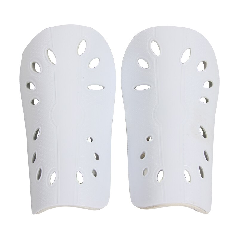 Mand fodbold benvarmere sport huller ultra light protector shinpads mandlige fodbold træning leggings board: Hvid