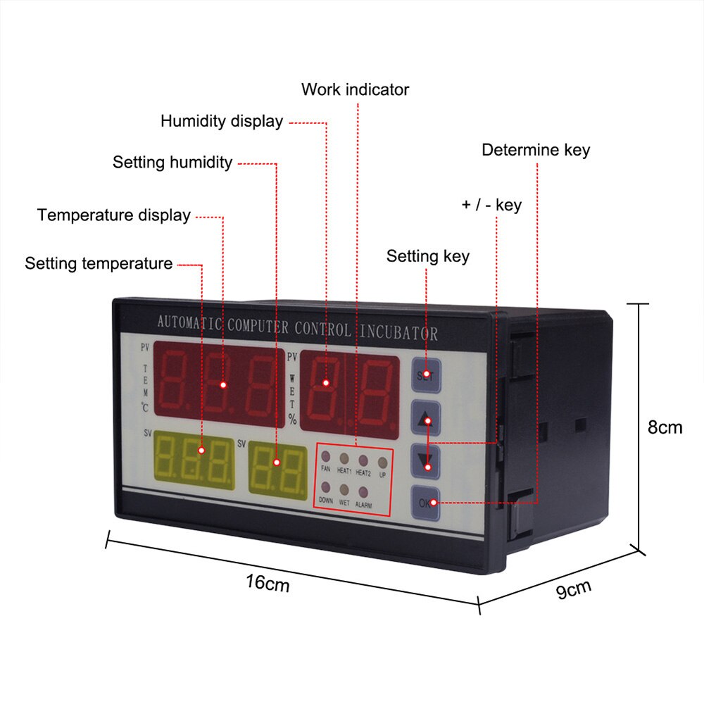 Digital Automatic Egg Incubator Controller Egg Brooder Poultry Incubator Temperature And Humidity For Egg Hatcher System