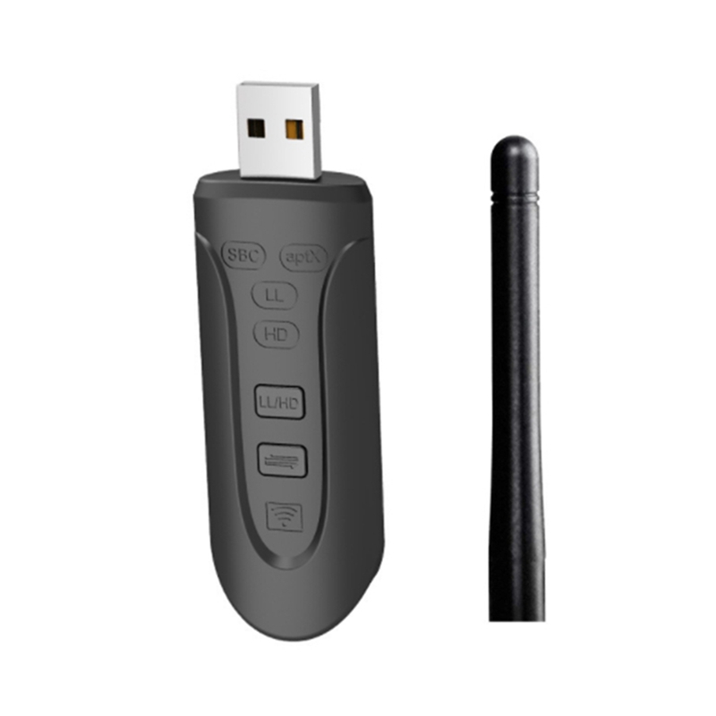 Adaptateur USB Bluetooth 5.0 AptX HD/LL pour PC, transmetteur Audio sans fil, 3.5mm AUX, pour télévision, ordinateur de bureau, deux liens, CSR8675: Default Title
