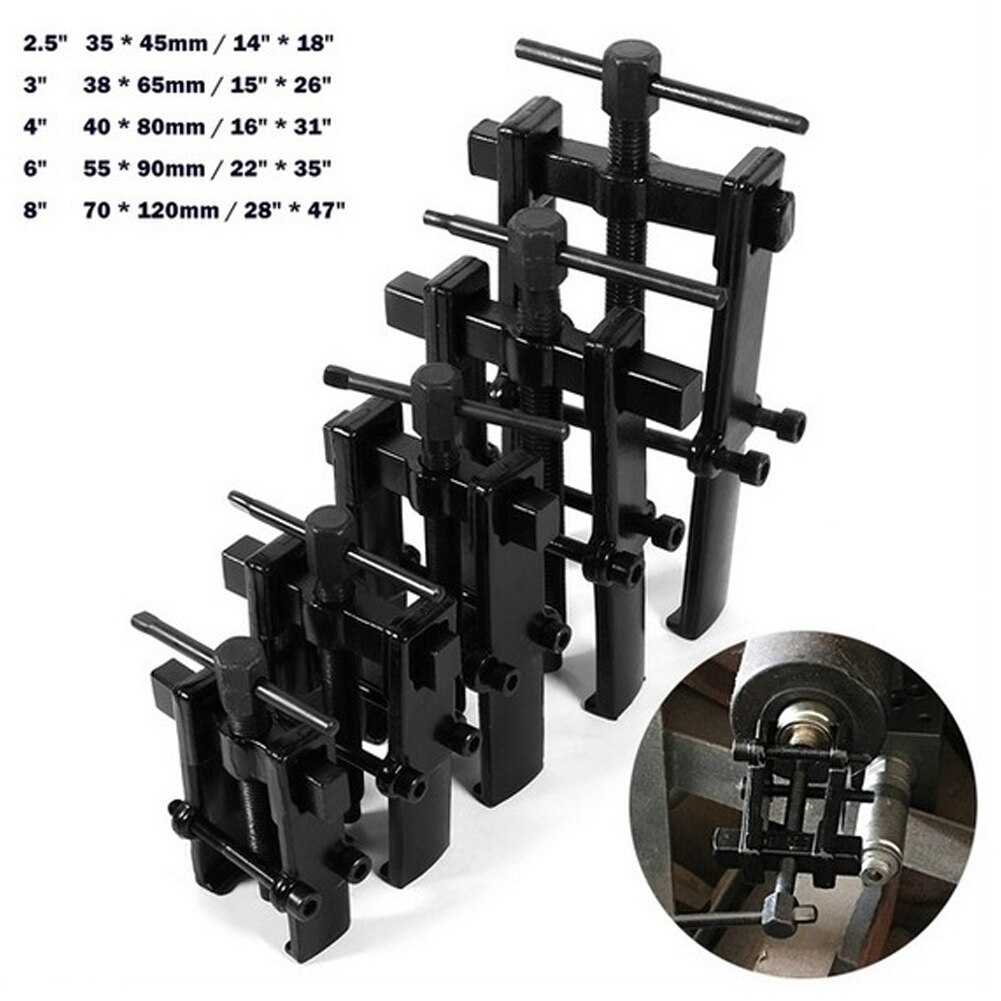 Black Plated Forged Dual-jaw Durable Gear Puller Solid Bearing Pulling Remover Forging Heavy Duty Automotive Machine Tool Kit