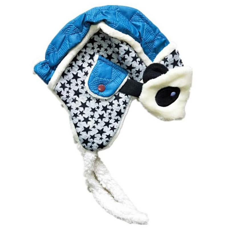 Doitbest 2 to 6 år baby gutt bomber lue tykkere tegneserie panda vinter luer pels inni barn hatter barn jenter øreklaff caps