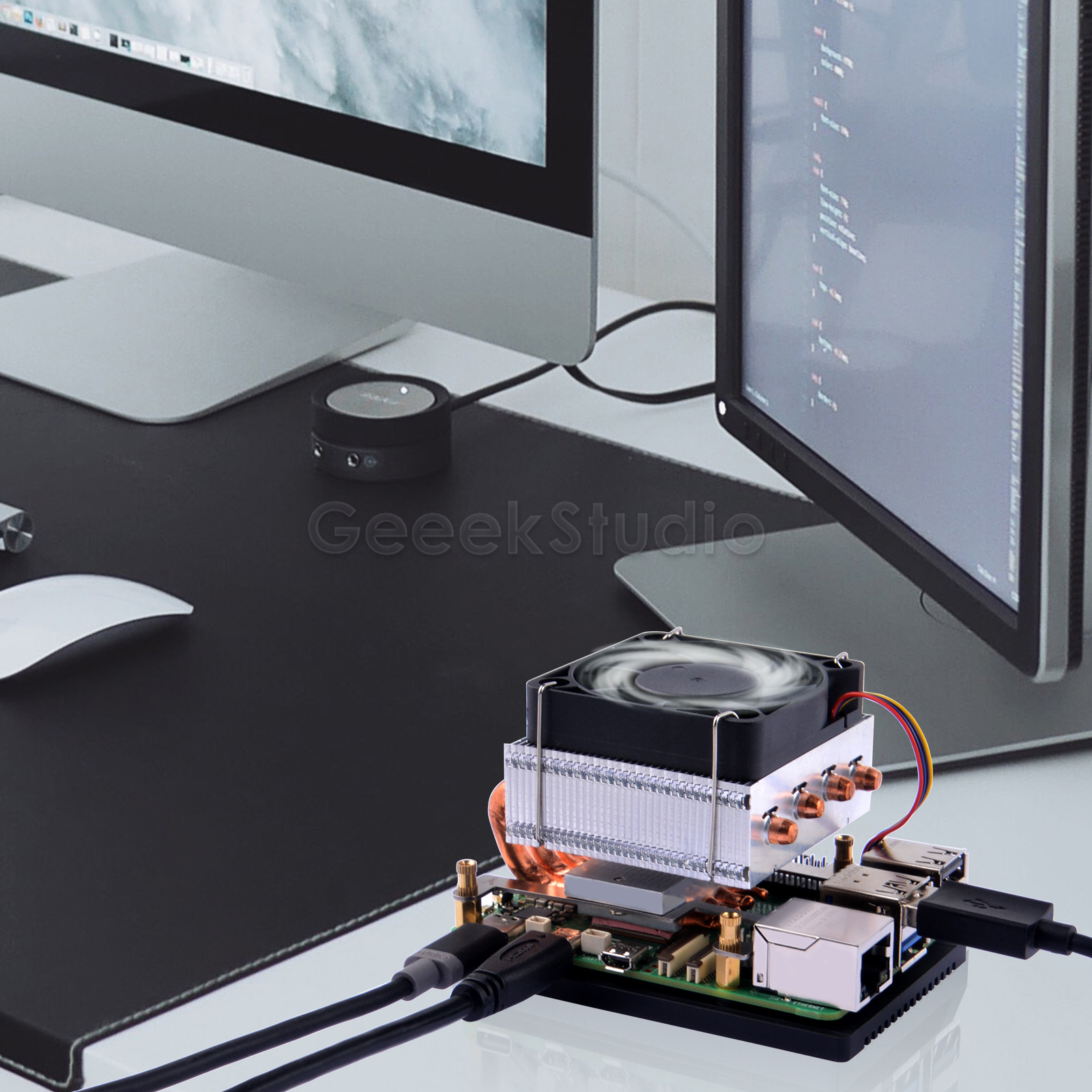 Low-Profile Plus CPU Cooler for Raspberry Pi 5 CPU Fan
