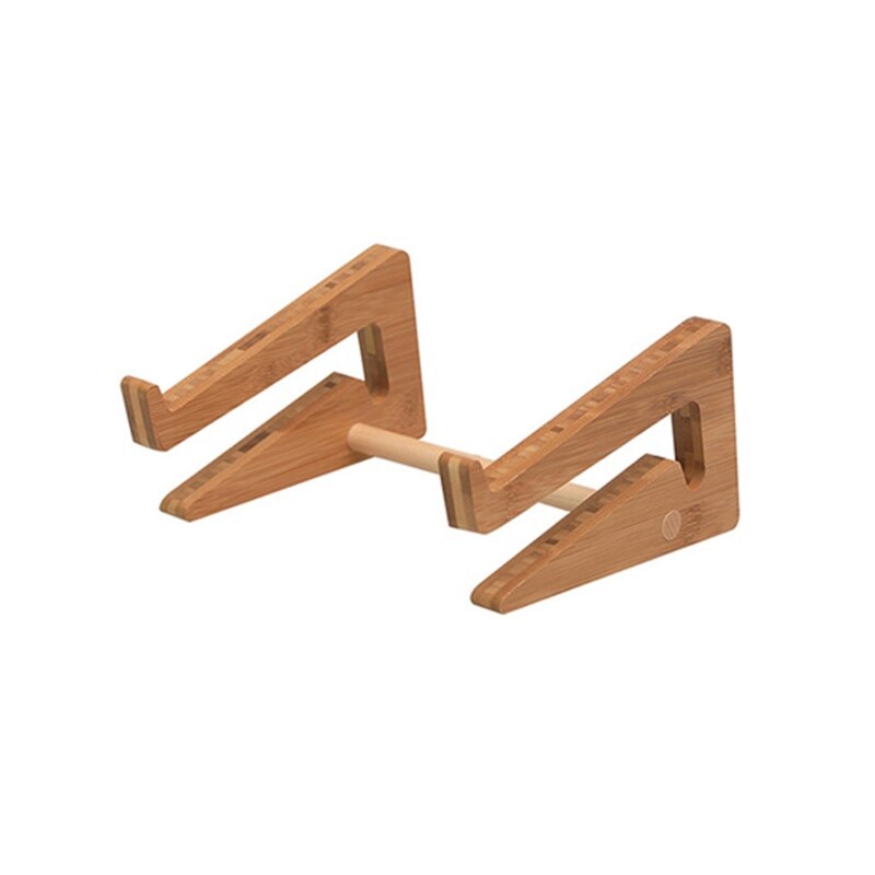 N0HC Draagbare Houten Laptop Stand Verticale Koeling Beugel Voor Notebook Tabletten Pro Air Pad Hout Houder Verstelbare Voor 15&#39;&#39;: Medium Size
