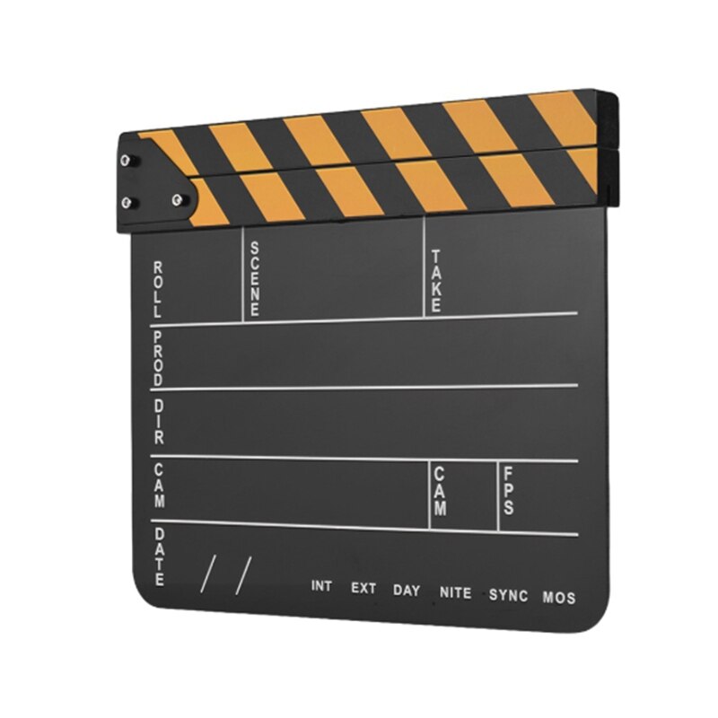 Video Recording Accessories Film Scene Clapboard Movie Film Cut Board Erase Acrylic Director TV Cut Movie Action Clapper Boa