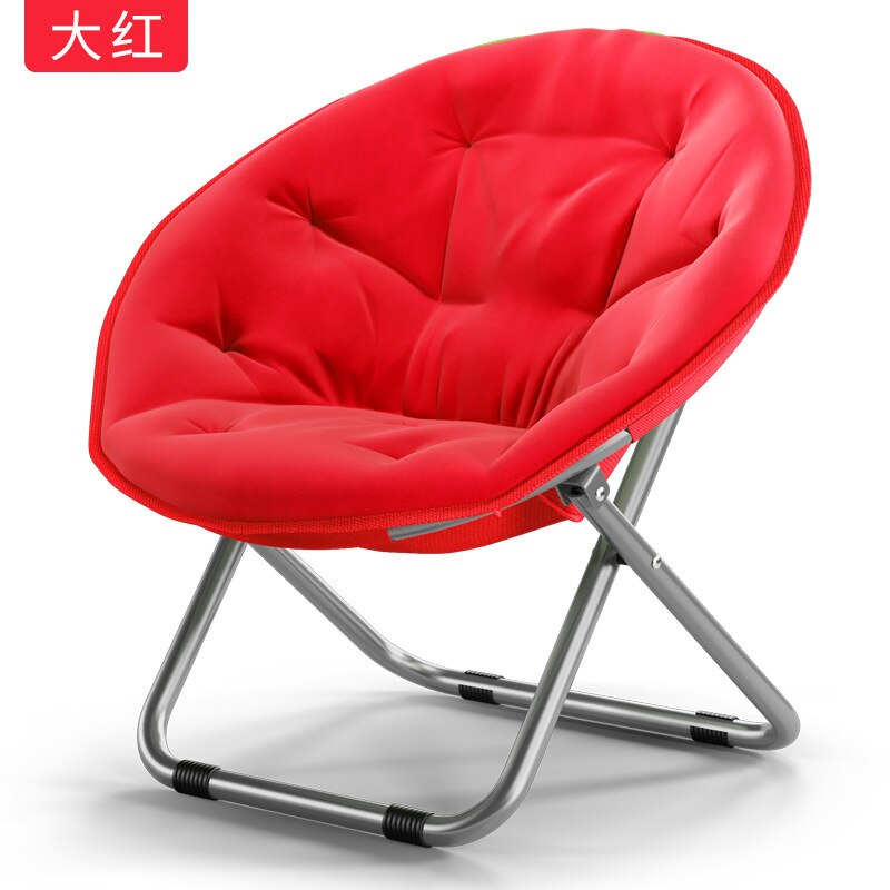 Silla plegable para exteriores, sillón pequeño redondo para leer en el campo, simple y conveniente, de tela para patio: 2