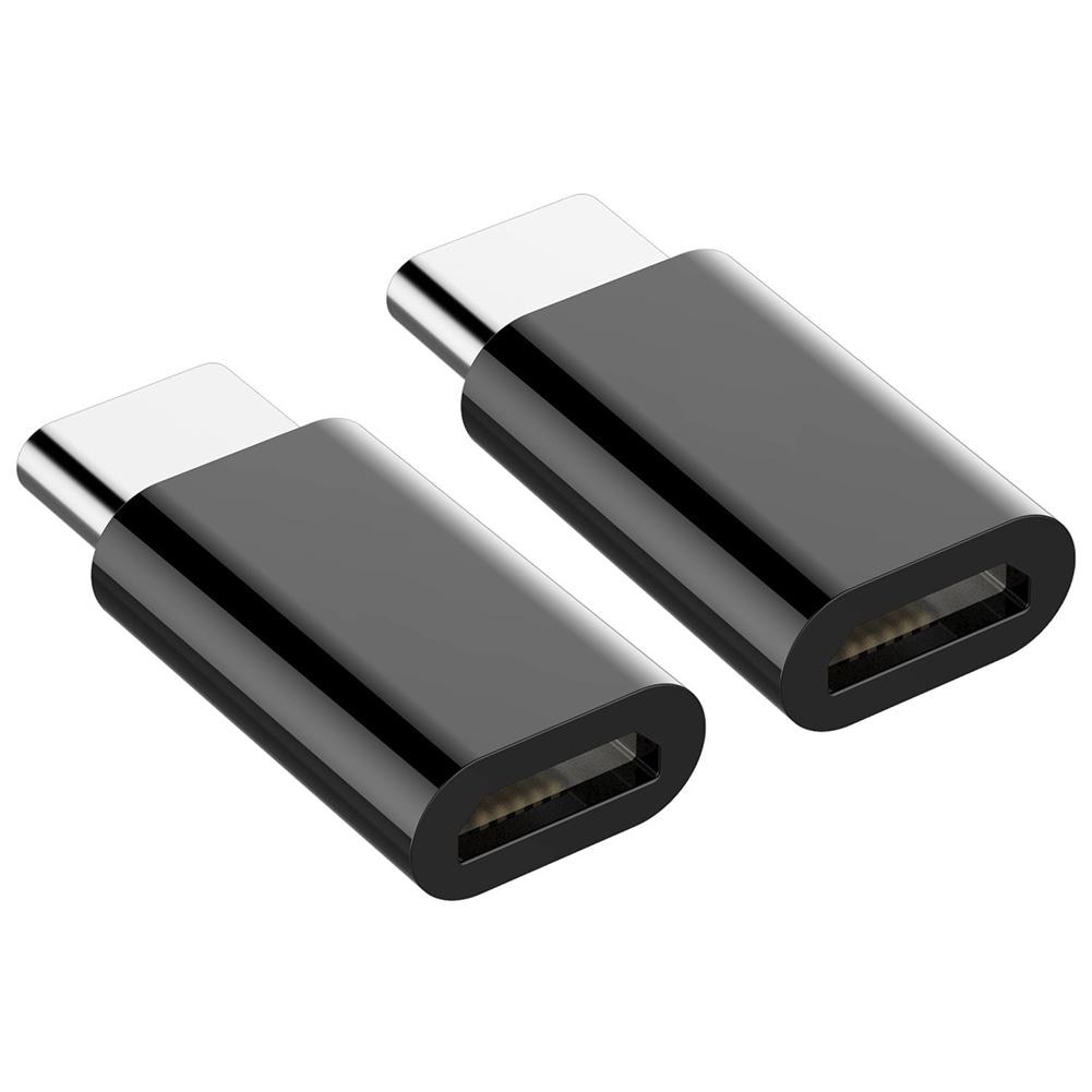 EastVita 2 Stuks Type C naar Micro USB Adapter Converter, type-C Converter naar Micro B voor Data Overdracht en Snel Opladen
