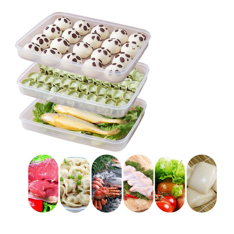 Cakes Dumpling Refrigerator Large Storage Box Cakes Food Container Non-toxic