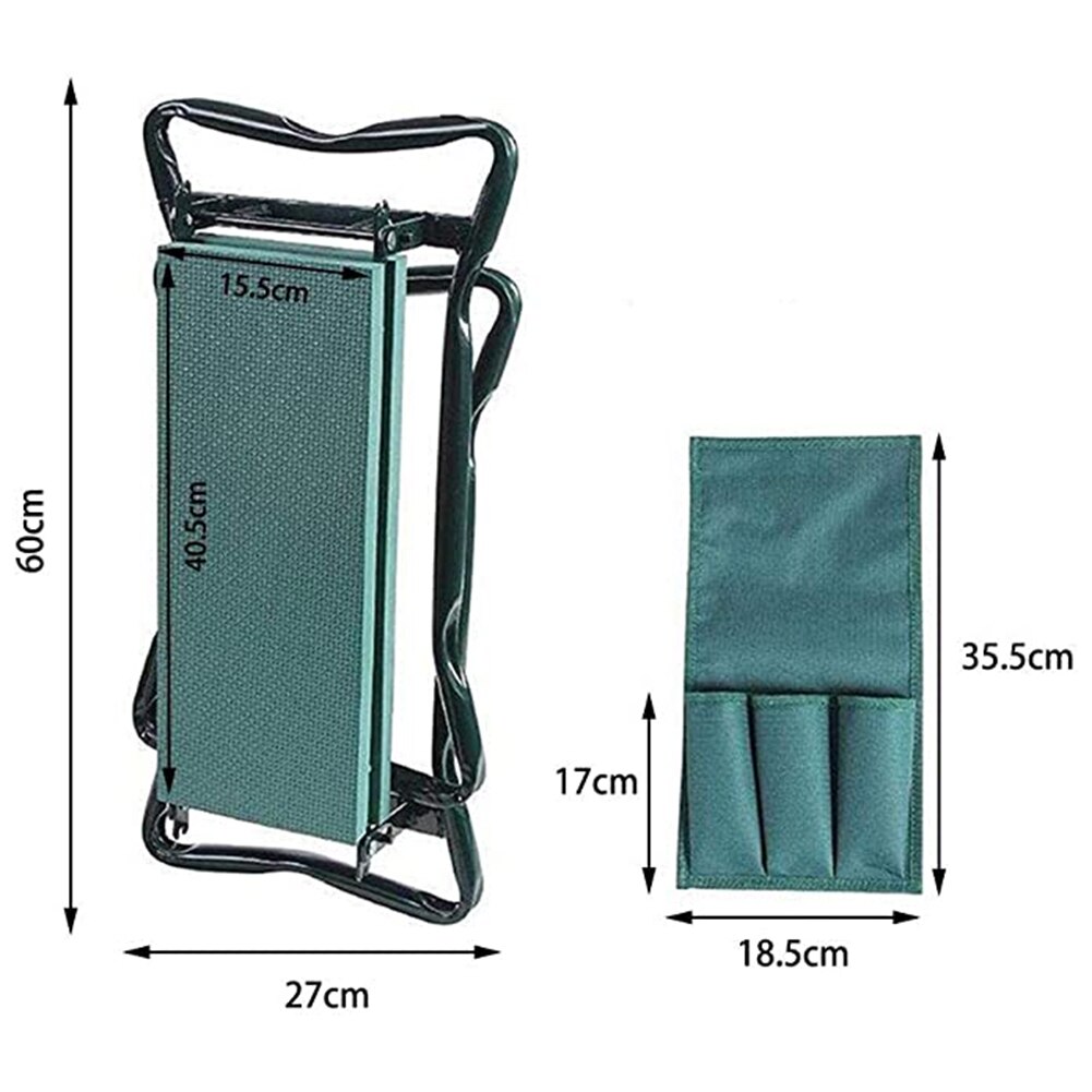 2 Pcs Tool Side Bag Pockets Pouch for Garden Bench Garden Kneeler Stools Gardening C66