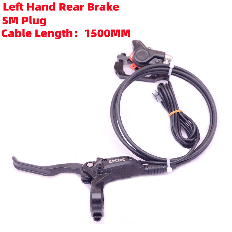 XOD Ebike bicicleta freno de disco hidráulico control de potencia eléctrica palanca de cambios freno de disco freno de bicicleta hidráulico enchufe SM: Rojo