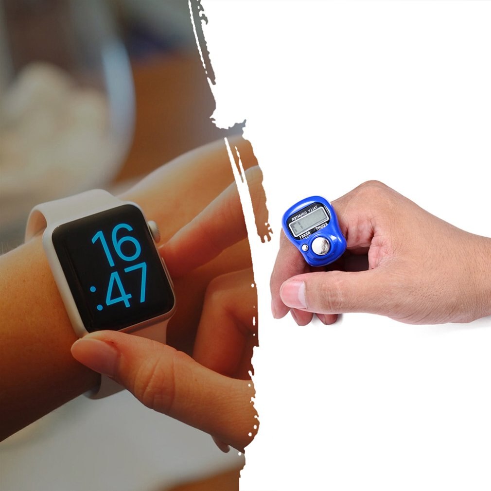 Ring Digital Reminder Counter Mini Portable Electronic Digital Counter Finger Ring With Lcd Point Counter