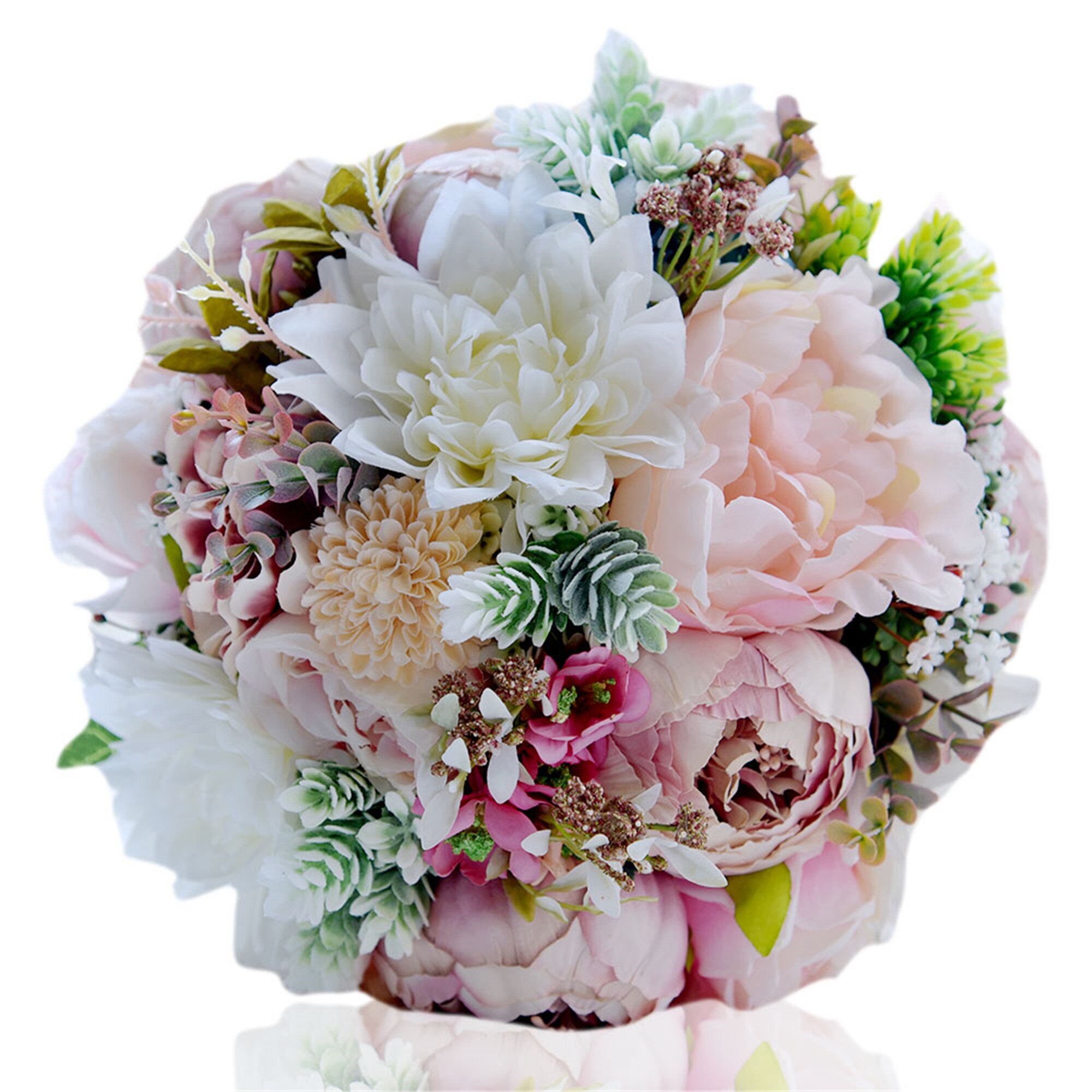 Farver blanding brude buket kunstige bryllup buket de mariage brudepige buketter bryllup blomst buque de noiva tilbehør