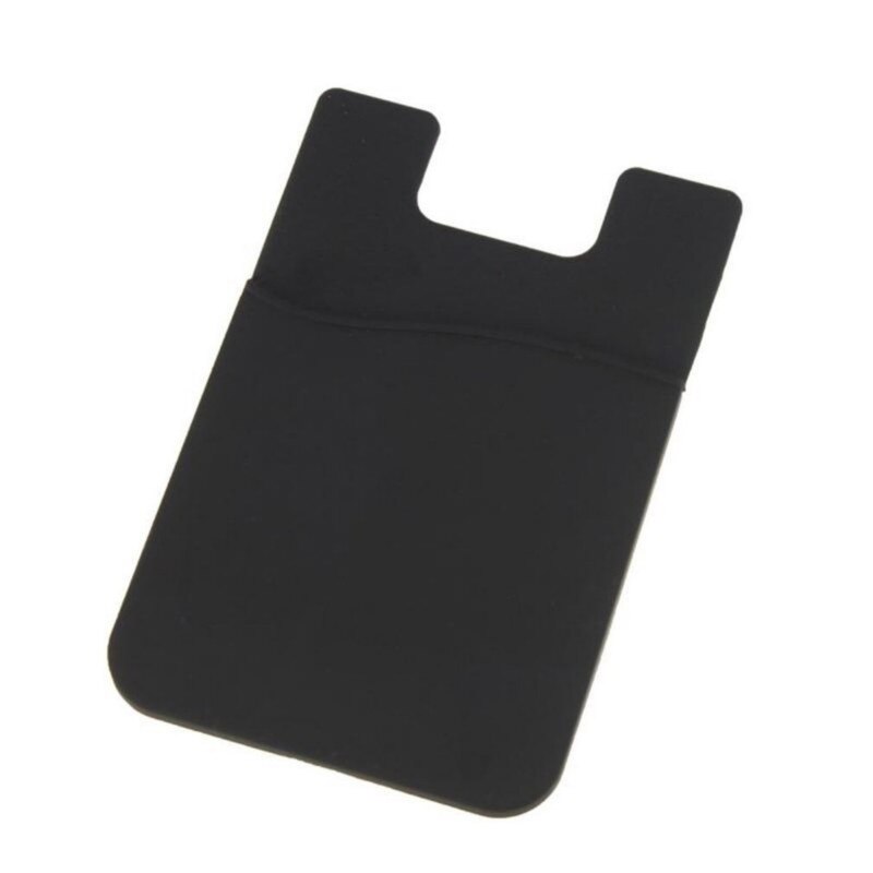 Funda trasera adhesiva para bolsa del teléfono móvil, funda de silicona para tarjetero, adhesivo Universal, 1 unidad: Default Title